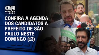 Confira a agenda dos candidatos a prefeito de São Paulo neste domingo 13  AGORA CNN [upl. by Aldarcie471]