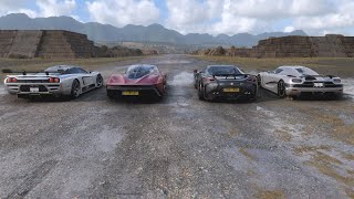 Forza Horizon 5 Drag Race Season 2 18 Saleen S7 LM vs McLaren Speedtail vs GTA Spano vs Agera S [upl. by Euqinamod]