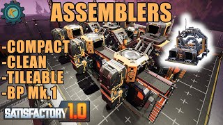 Early Game Assemblers Blueprint  Compact Clean amp Tileable  Mk1 BP  Satisfactory 10 [upl. by Anayrb]