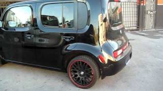 MC Design Whips 2009 Nissan Cube rolling on 18quot HP Racing Blitz for Esserman Nissan [upl. by Lerrehs]