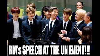 FULL BTS  RM Speech United Nations UNICEF “Youth 2030quot 방탄소년단REACTION [upl. by Ayote659]