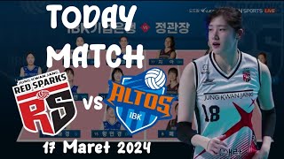 Live Streaming RED SPARKS vs IBK AlTOS 17 Maret 2024 [upl. by Honora]