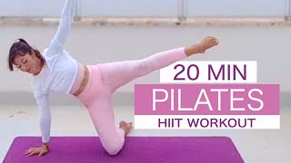 20 MIN PILATES HIIT ♡ Low Impact Workout no talking [upl. by Tteve722]