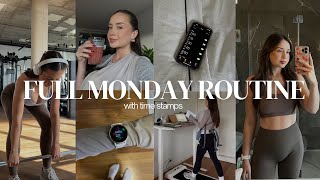 FULL MONDAY ROUTINE I with time stamps [upl. by Sonahpets744]