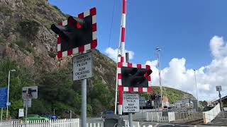 Fishguard Harbour Station Level Crossing Pembrokeshire 01062022 [upl. by Nomyaw]