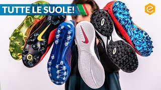 TUTTE LE SUOLE delle SCARPE DA CALCIO  La guida definitiva [upl. by Nnylarak]