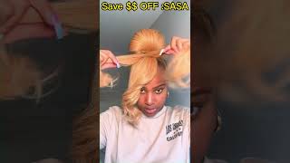 Came Across This Easy Updo With Bangs 😂💁🏽‍♀️Quick Weave Hair Tutorial With Bundles Elfinhair [upl. by Cheung713]