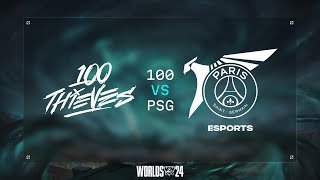 100 THIEVES VS PSG TALON  MAPA 1  PLAYIN 3  WORLDS  2024  LEAGUE OF LEGENDS [upl. by Dnalwor]