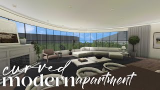 Bloxburg  Curved Modern Penthouse Apartment  250k  House Build [upl. by Olmstead177]