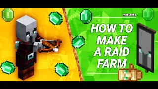 HOW TO MAKE RAID FARM  MINECRAFT [upl. by Darian]