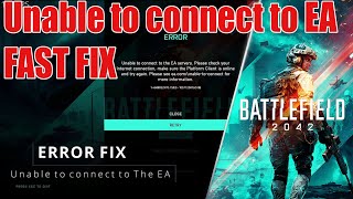 Battlefield 2042 Login Error Fix  Unable to connect to The EA [upl. by Selway]