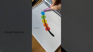 Easy Feather Drawing 🫣🤩  youtubeshorts shorts art komalsketches [upl. by Oeramed]