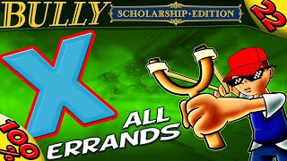 Bully SE  ALL ERRANDS in CHAPTER 3 100 Walkthrough [upl. by Lleuqram]