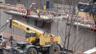 Construction of new Cavotec vacuum mooring system Welland Canal Lock 4 West [upl. by Given]