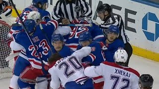 Feisty Game Between Rangers amp Canadiens [upl. by Aisile]