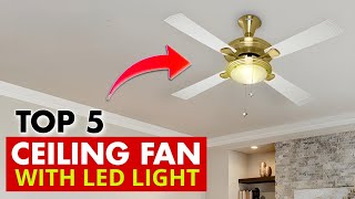 Top 5 Best Ceiling Fans With LED Lights In India 2024🔥 Best LED Lights Ceiling Fans🔥 Price 🔥Reviews🔥 [upl. by Enylekcaj]