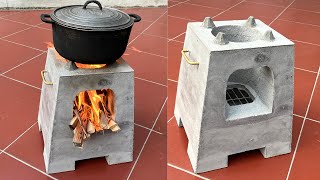 DIY Beautiful Firewood Stove From 4 Hard Plastic Sheets [upl. by Zampardi]