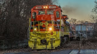 Chasing PampW Blackstone Valley Polar Express With PampW GE B398 3910 112424 [upl. by Enier]