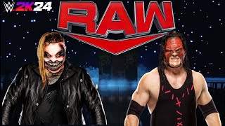 WWE 2K24  Kane vs The Fiend Bray Wyatt  Raw [upl. by Eniladam]