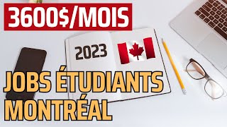 8 Jobs Étudiants Les Mieux Payés À Montréal au Canada [upl. by Tanya336]