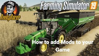 Farming Simulator 19 How to install Mods on Steam amp PC Version [upl. by Auqenwahs]