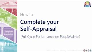 How to Complete Your SelfAppraisal Employee [upl. by Shama245]