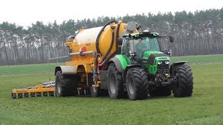 Slurry injection with DeutzFahr amp Veenhuis [upl. by Nykal]