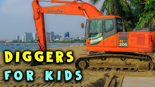 Fun With DIGGERS IN ACTION 🦺 Diggers At Work Diggers For Kids  Excavator TV [upl. by Janeen848]