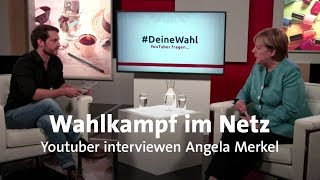 Wahlkampf Merkel von Youtubern interviewt [upl. by Waite]