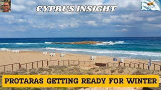 Protaras Cyprus Winter Coastline  Crashing waves amp Sunshine [upl. by Borg]