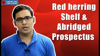 Red herring Shelf amp abridged prospectus explained by Advocate Sanyog Vyas [upl. by Christel]