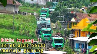 Bikin tegang Alat beratnya di seret dua truk man tgs 40440 pt Kuala Deli trans [upl. by Sateia]