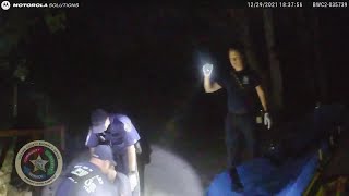 New body cam video shows the moments deputies arrive on scene to help a man bitten by a tiger [upl. by Ijuy788]