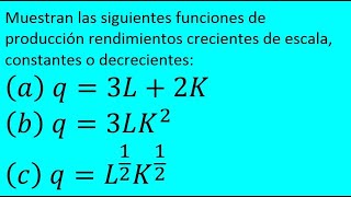 MICROECONOMÍA  Pregunta sobre los rendimientos de escala e isocuantas [upl. by Rekoob607]