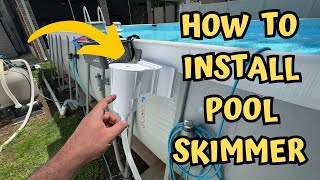 How to install Hayward DynaSkim Wide Mouth Automatic AboveGround Pool Skimmer [upl. by Magnusson]