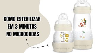 COMO ESTERILIZAR MAMADEIRA MAM EASY START NO MICROONDAS  FÁCIL E PRÁTICO [upl. by Lirba]