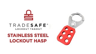 Steel Lockout Hasp  112quot LOTO Hasps 6 Pack  TRADESAFE [upl. by Aicram]