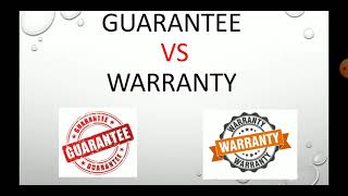 warranty vs guarantee  marketing concept  by sonia [upl. by Evvy548]