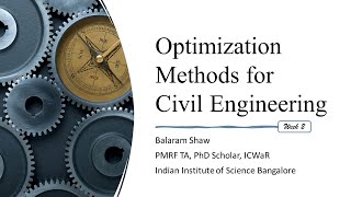 Week 2 Optimization Methods for Civil Engineering [upl. by Monto]