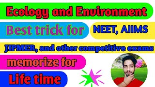 Ecology class 12 biologyterms kisne diya Biologyenvironment  mnemonicavickybachelor [upl. by Acinhoj]