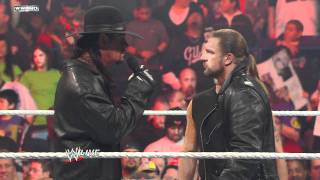 Raw Shawn Michaels interrupts Triple H and The Undertaker [upl. by Oel]