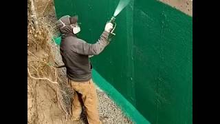 RubRWall Waterproofing Spray Application [upl. by Lladnar623]