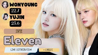 IVE  Eleven  Line Distribution  Lyrics Requested [upl. by Lala]