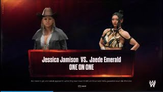 WWE 2K24 One on One  Jessica Jamison vs Jaede Emerald [upl. by Tonkin]