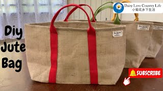 Jute Bag Design Ideas How to make Reusable Grocery Bag Do It Yourself [upl. by Bone]