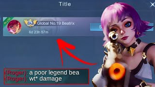 WHEN GLOBAL BEATRIX PLAY SNIPER IN IMMORTAL RANK😱Insane damage MUST WATCH [upl. by Enelhtak]