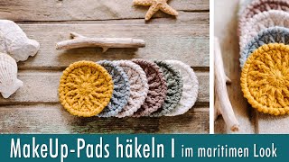 MakeUpPads  Abschminkpads häkeln I im maritimen Look I [upl. by Siberson814]