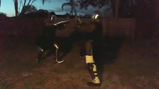 hanwei tinker longsword vs longsword armored battle [upl. by Llehsor]