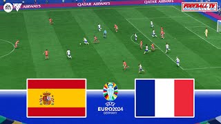 SPAIN vs FRANCE  SemiFinal UEFA Euro 2024  Full Match All Goals  FC 24 Gameplay [upl. by Alien]