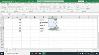 Rekenen met functies in Excel 1 [upl. by Hacissej]